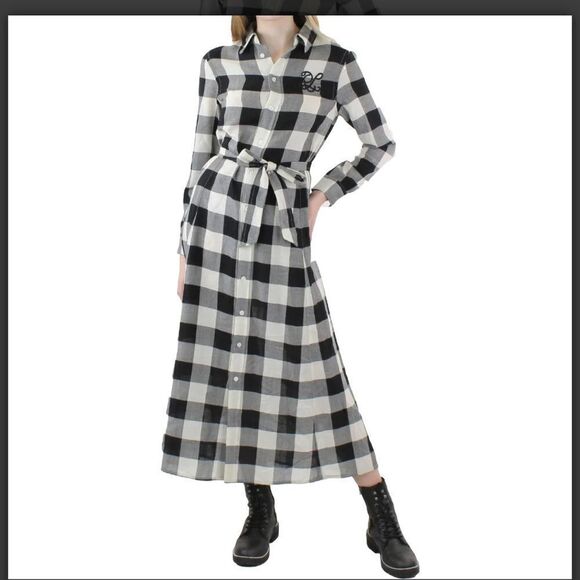 Polo Ralph Lauren Embellished Logo Wool Long Shirtdress size 2 - Picture 1 of 10